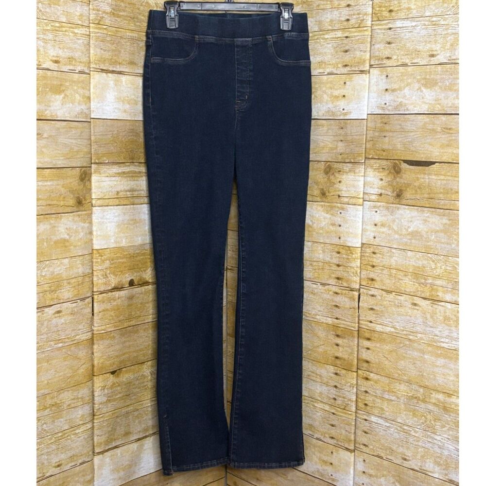 MADEWELL CASUAL EVERYDAY WEAR PREMIUM PULL ON SPLIT FLARE SKINNY DENIM JEANS - Picture 2 of 5